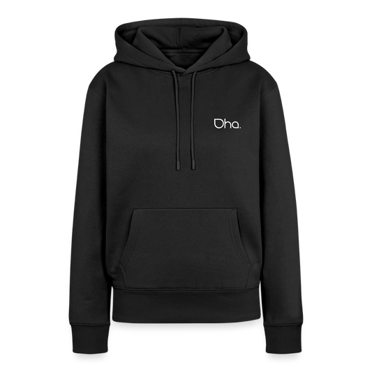 Oha (weiß) - Damen Premium Hoodie - Schwarz