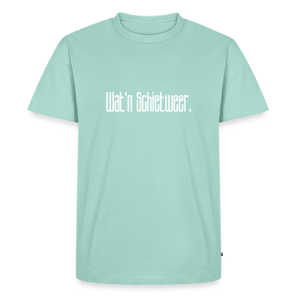 Herren Premium Bio T-Shirt - wat'n Schietweer (weiss) - Mint 