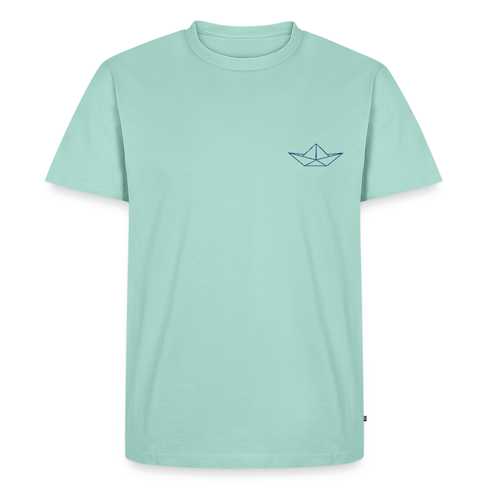 Herren Premium Bio T-Shirt - Origami Boot - Mint 