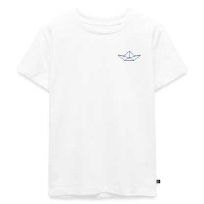 Kinder Premium T-Shirt - Origami Boot - Weiß