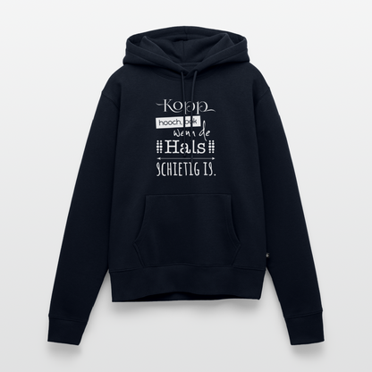 Damen Premium Hoodie - Kopp hooch (weiss) - Navy