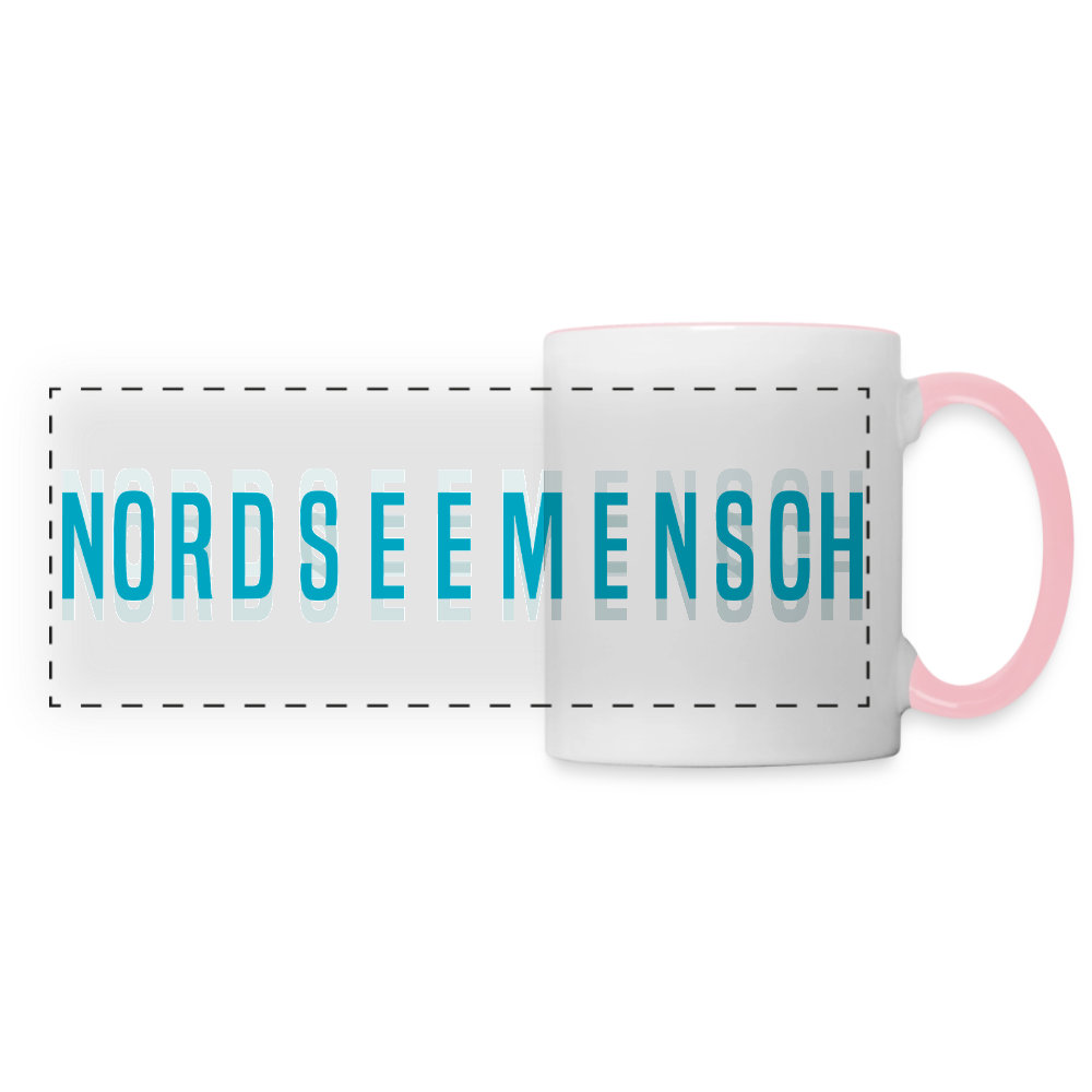 Nordseemensch - Panoramatasse - Weiß/Pink