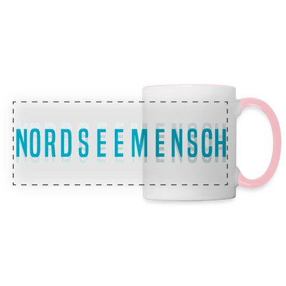 Nordseemensch - Panoramatasse - Weiß/Pink