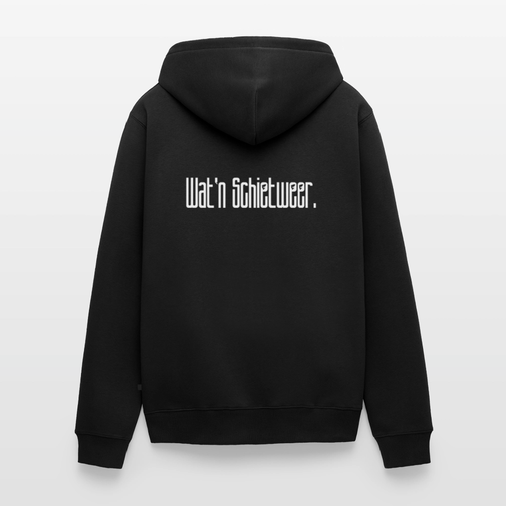 Herren Premium Kapuzenjacke - wat'n Schietweer (weiss) - Schwarz
