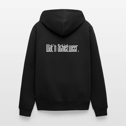 Herren Premium Kapuzenjacke - wat'n Schietweer (weiss) - Schwarz