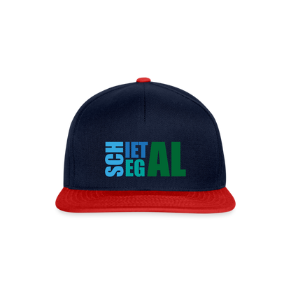 Snapback Cap - Schietegal - Navy/Rot