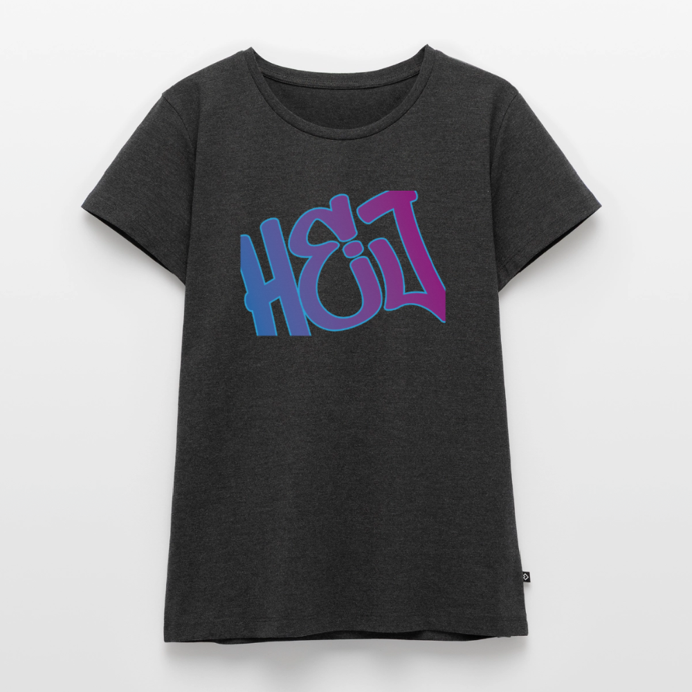 Damen Premium Bio T-Shirt - Hej - Anthrazit meliert