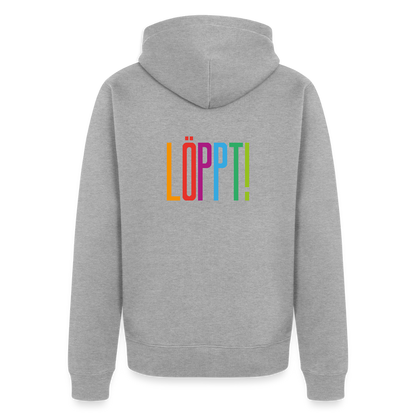 Herren Premium Kapuzenjacke - Löppt! - Grau meliert