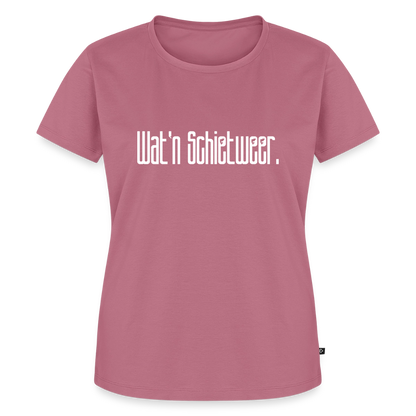 Damen Premium Bio T-Shirt - wat'n Schietweer (weiss) - Mauve