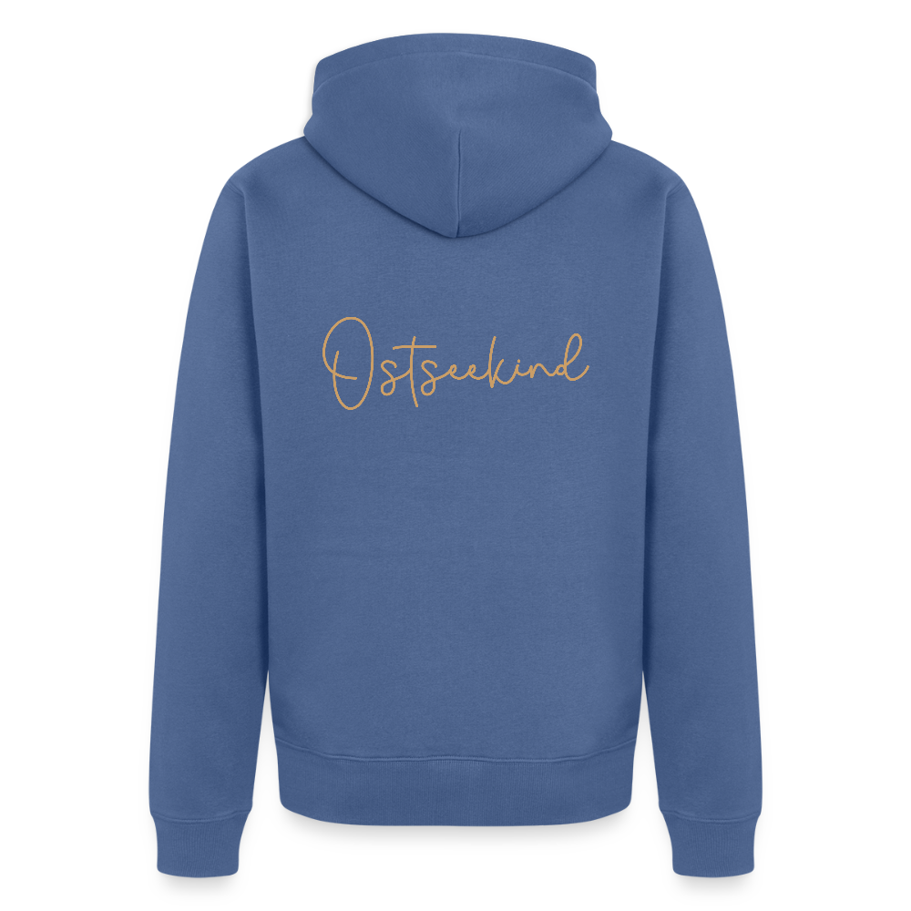 Herren Premium Kapuzenjacke - Ostseekind - Taubenblau