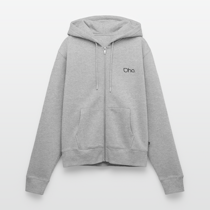 Oha Damen Premium Kapuzenjacke - Grau meliert