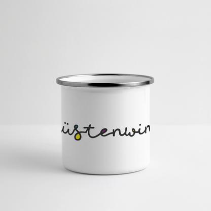 Küstenwind - Panorama Emaille-Tasse - Weiß