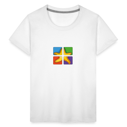 Kinder Premium T-Shirt - Seestern - Weiß