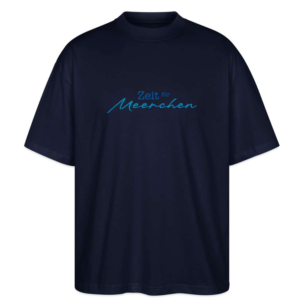Unisex Oversized Bio T-Shirt - Zeit für Meerchen - Navy