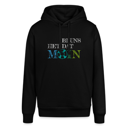 Unisex Bio-Hoodie - Bi uns het dat Moin (weiss) - Schwarz