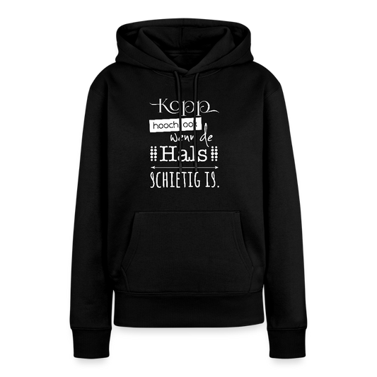 Damen Premium Hoodie - Kopp hooch (weiss) - Schwarz