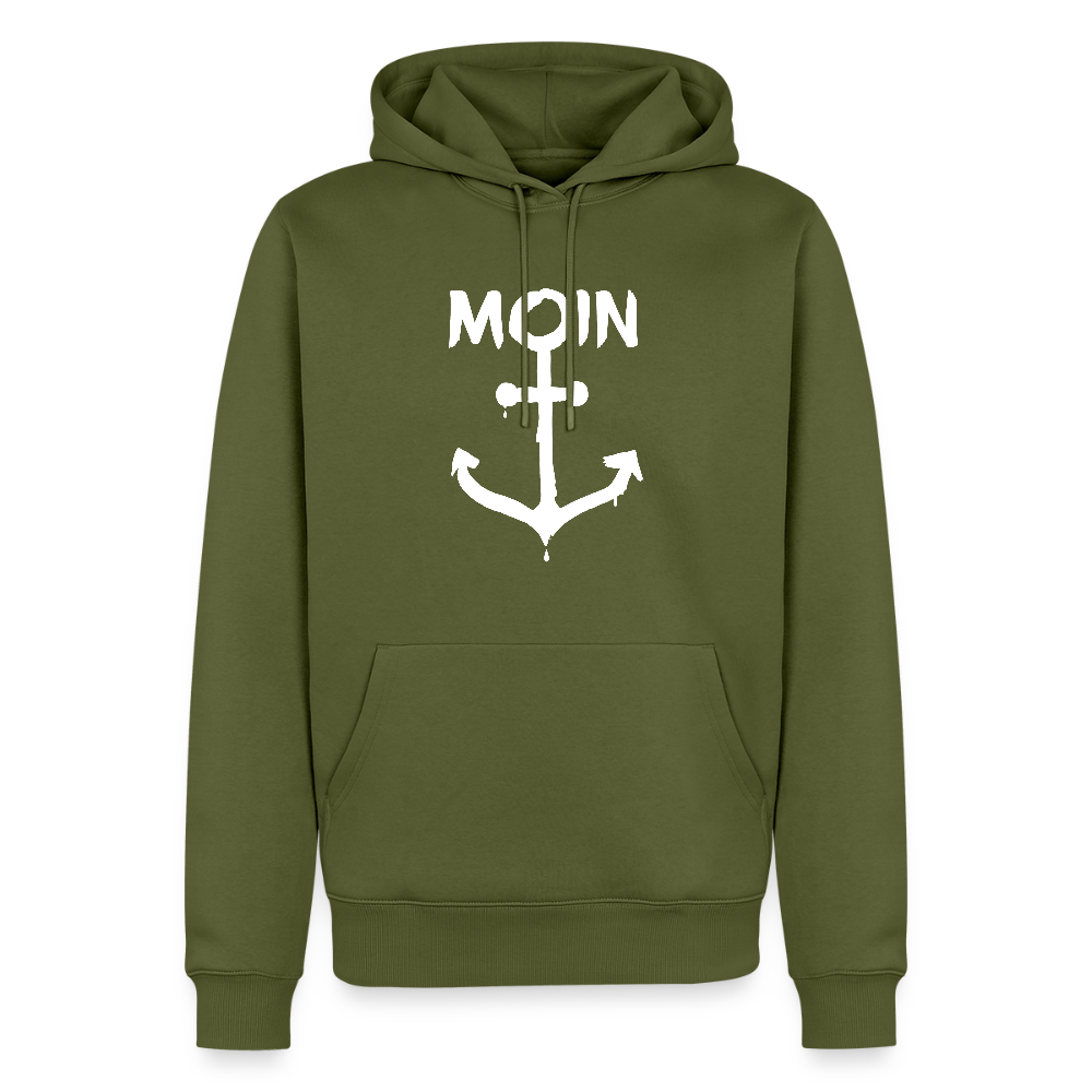 Herren Premium Hoodie - Moin Anker (weiss) - Khaki