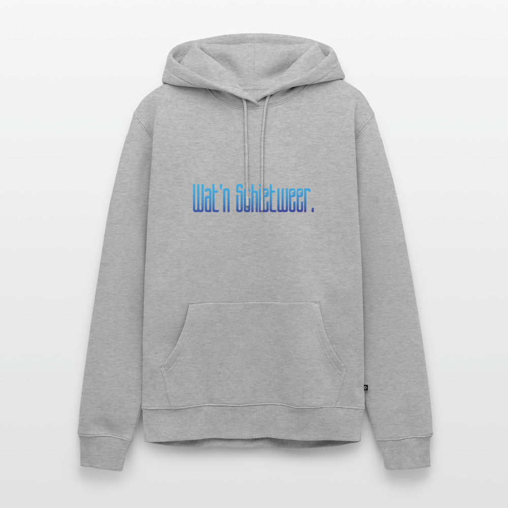 Herren Premium Hoodie - wat'n Schietweer - Grau meliert