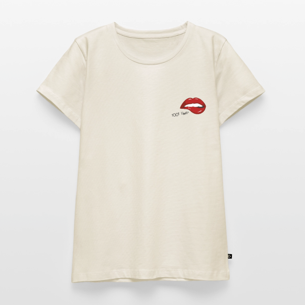 Damen Premium Bio T-Shirt - sööt Lippen - Naturweiß