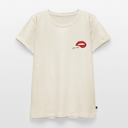 Damen Premium Bio T-Shirt - sööt Lippen - Naturweiß
