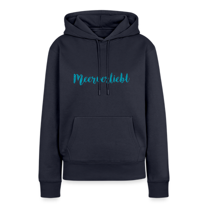 Damen Premium Hoodie - Meerverliebt - Navy