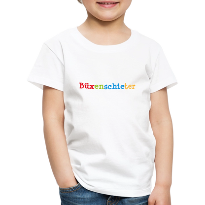 Kinder Premium T-Shirt - Büxenschieter - Weiß
