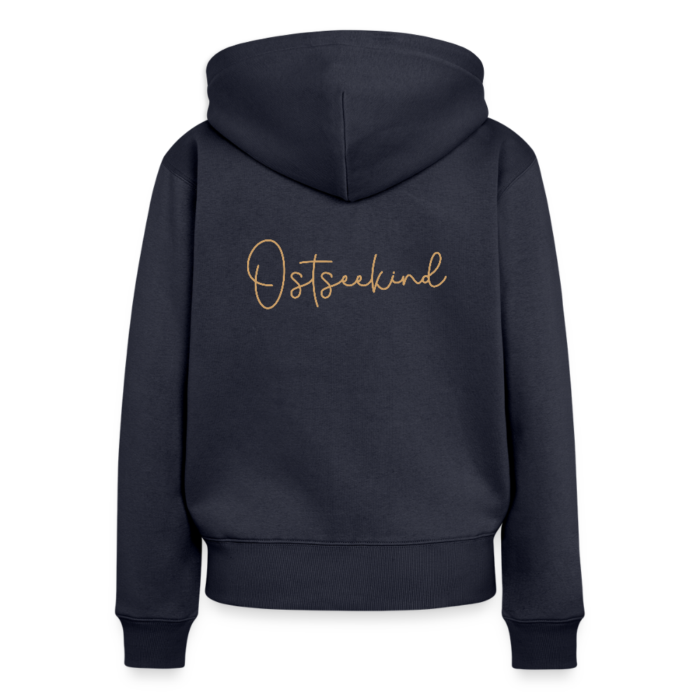 Damen Premium Kapuzenjacke - Ostseekind - Navy
