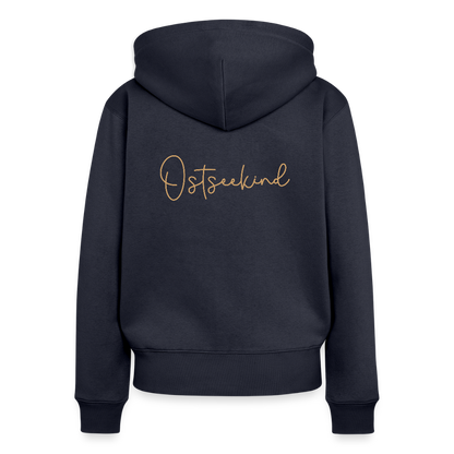 Damen Premium Kapuzenjacke - Ostseekind - Navy