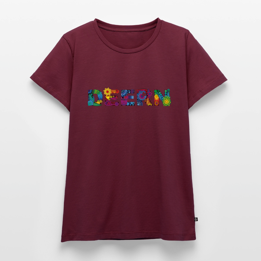 Damen Premium Bio T-Shirt - Deern - Burgunderrot