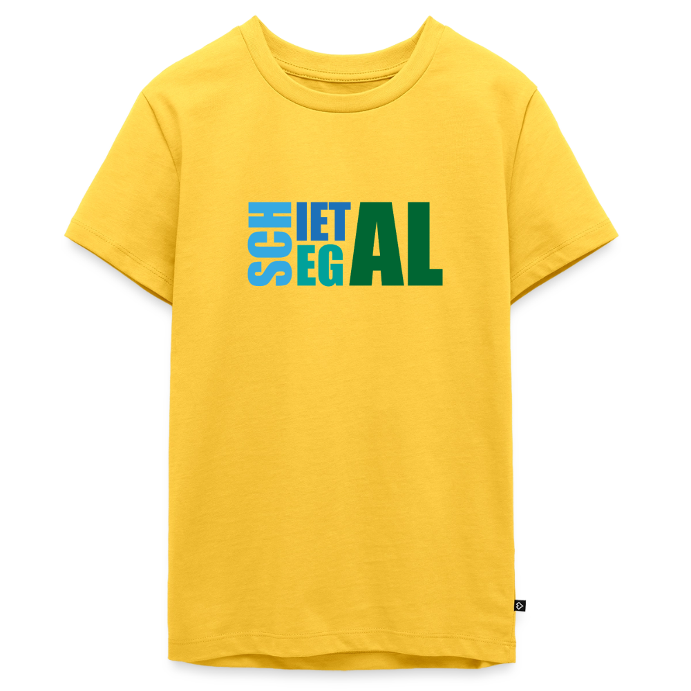 Teenager Premium T-Shirt "Schietegal" - Sonnengelb