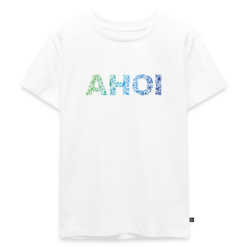 Kinder Premium T-Shirt - Ahoi doodles - Weiß
