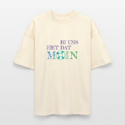 Unisex Oversize Bio-T-Shirt - Bi uns het dat Moin - Weißgrau