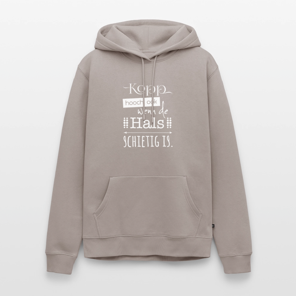 Herren Premium Hoodie - Kopp hooch (weiss) - Taupe