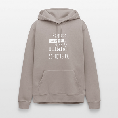 Herren Premium Hoodie - Kopp hooch (weiss) - Taupe