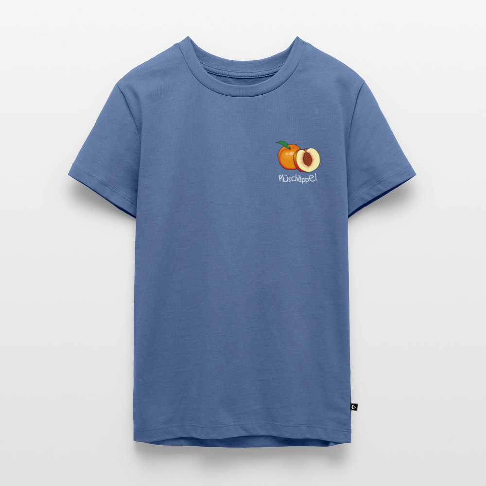 Teenager Premium T-Shirt - Plüschappel (weiss) - Taubenblau