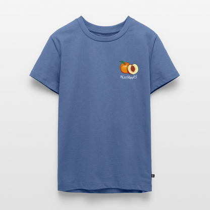 Teenager Premium T-Shirt - Plüschappel (weiss) - Taubenblau