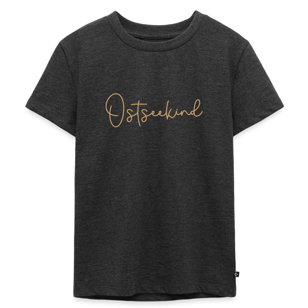 Kinder Premium T-Shirt "Ostseekind" - Anthrazit meliert