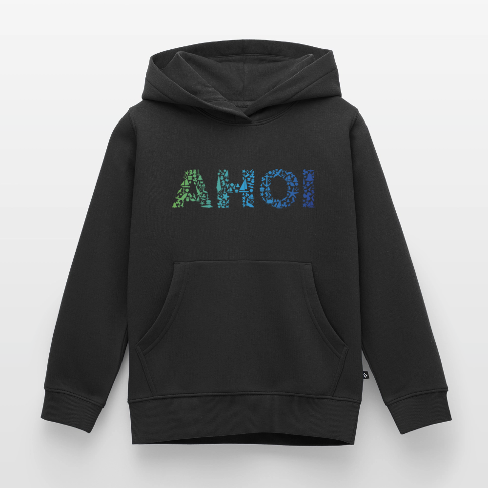 Kinder Premium Hoodie - Ahoi doodles - Schwarz