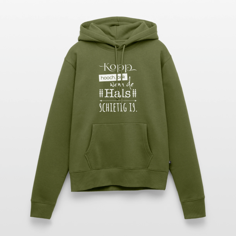 Damen Premium Hoodie - Kopp hooch (weiss) - Khaki