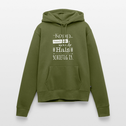 Damen Premium Hoodie - Kopp hooch (weiss) - Khaki
