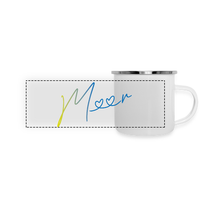 Panorama Emaille-Tasse - Meer - Weiß