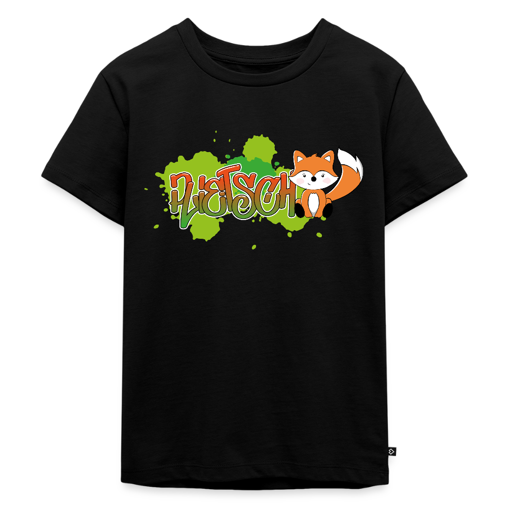 Kinder Premium T-Shirt - plietsch Voss - Schwarz