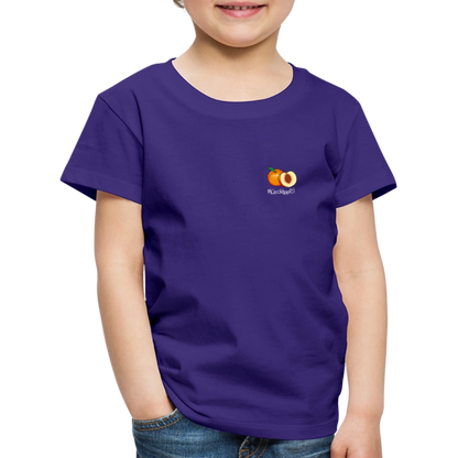 Kinder Premium T-Shirt - Plüschappel (weiss) - Lila