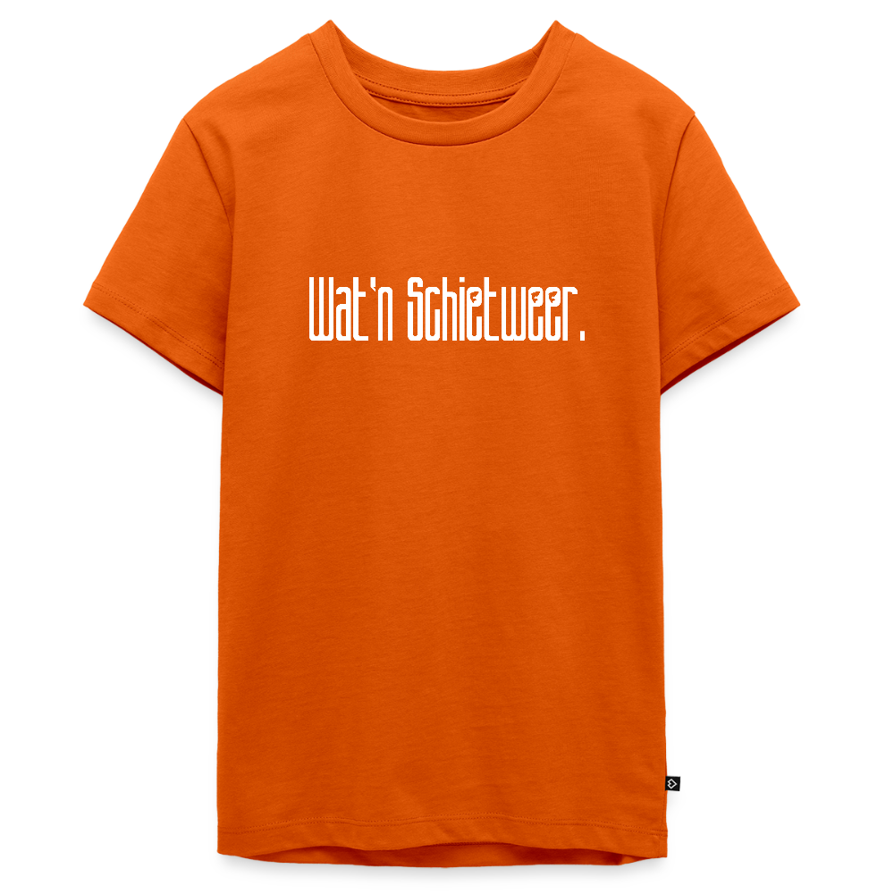 Teenager Premium T-Shirt - wat'n Schietweer (weiss) - Orange 