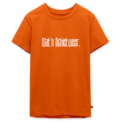 Teenager Premium T-Shirt - wat'n Schietweer (weiss) - Orange 