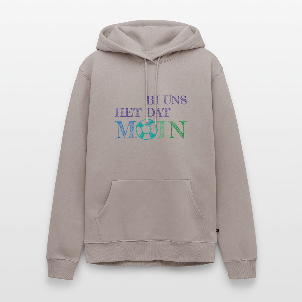 Herren Premium Hoodie - Bi uns het dat Moin - Taupe
