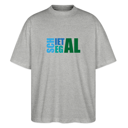 Unisex Oversize Bio-T-Shirt -Schietegal - Grau meliert