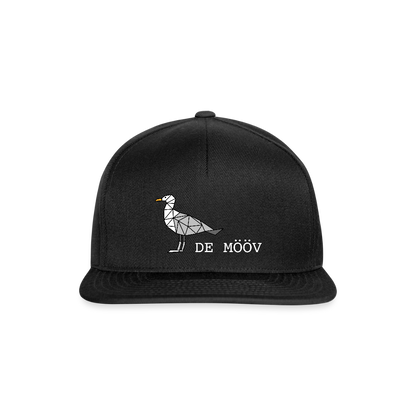 Snapback Cap - de Mööv (weiss) - Schwarz/Schwarz