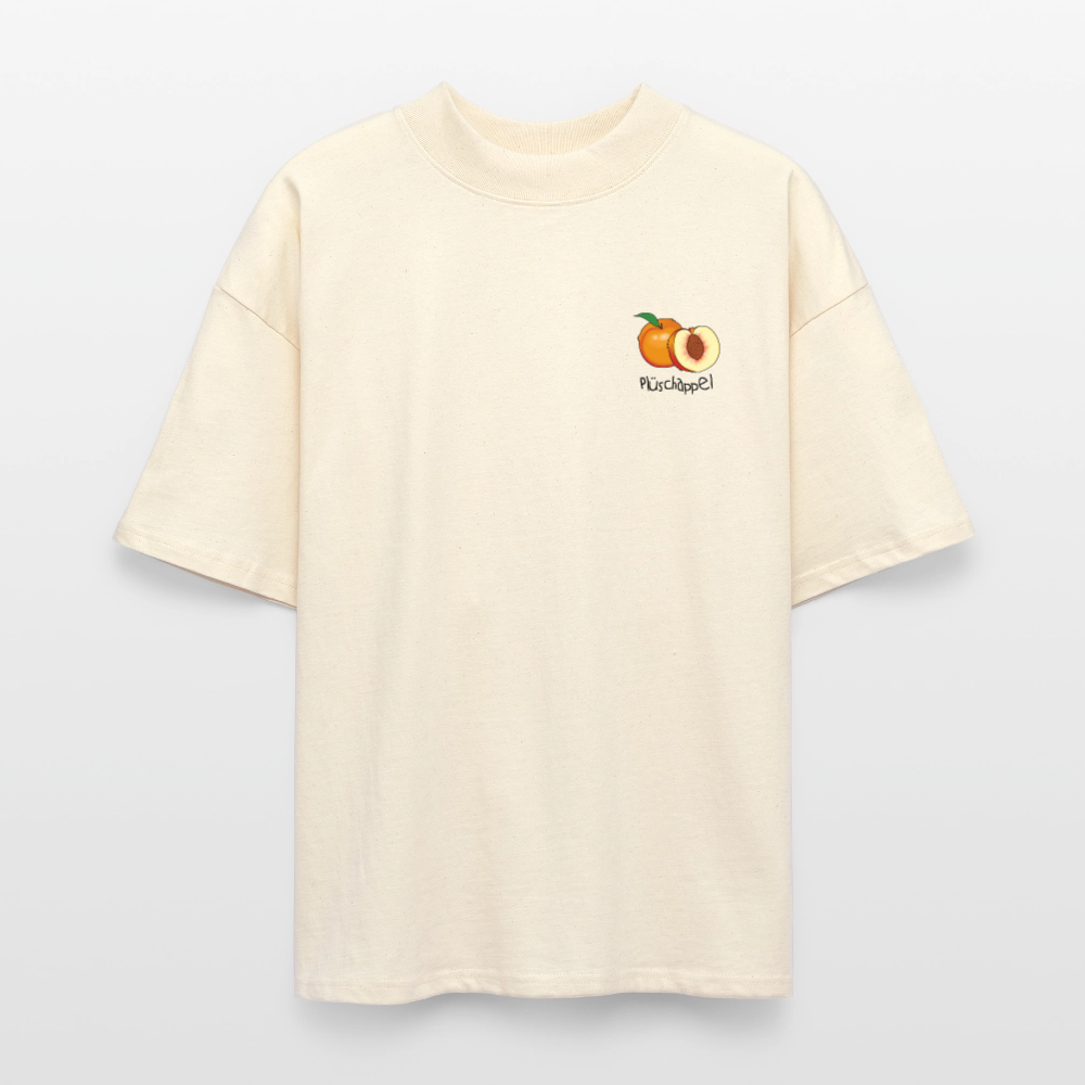 Unisex Oversize Bio-T-Shirt - Plüschappel - Weißgrau