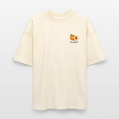 Unisex Oversize Bio-T-Shirt - Plüschappel - Weißgrau